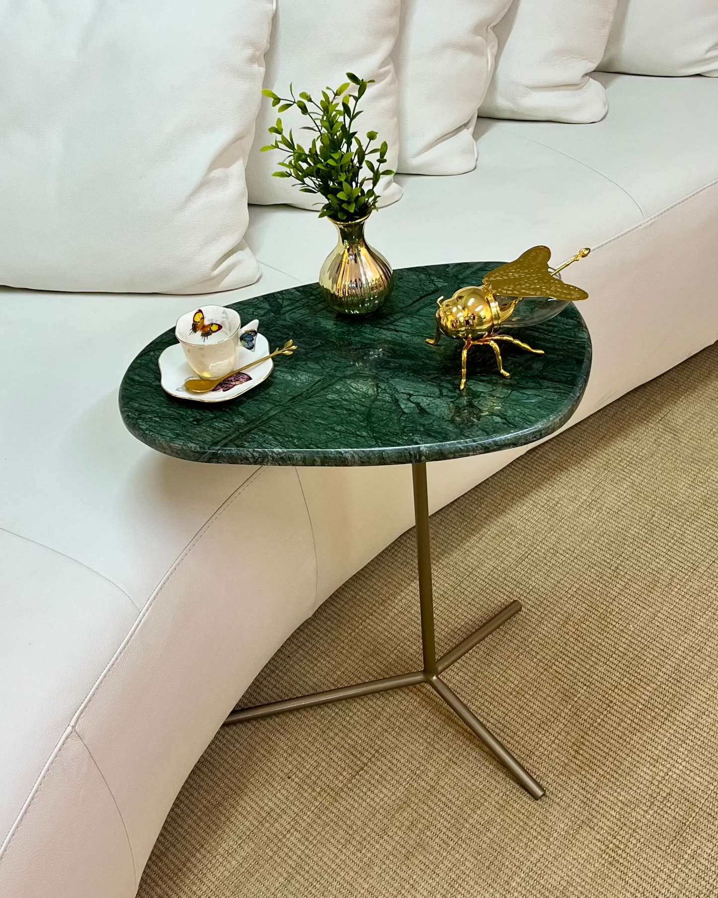 Mesa Flamingo Mármore Verde Guatemala