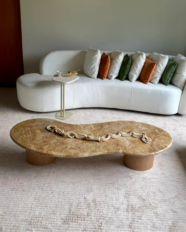 Mesa de Centro Sonatta Mármore Oro Perlato