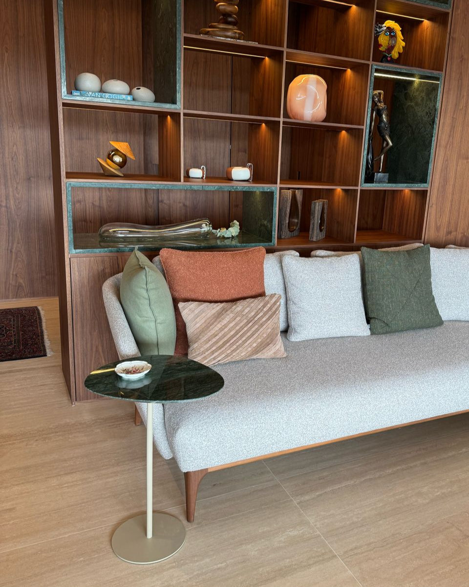 Mesa Tulipa Slim Mármore Verde Guatemala