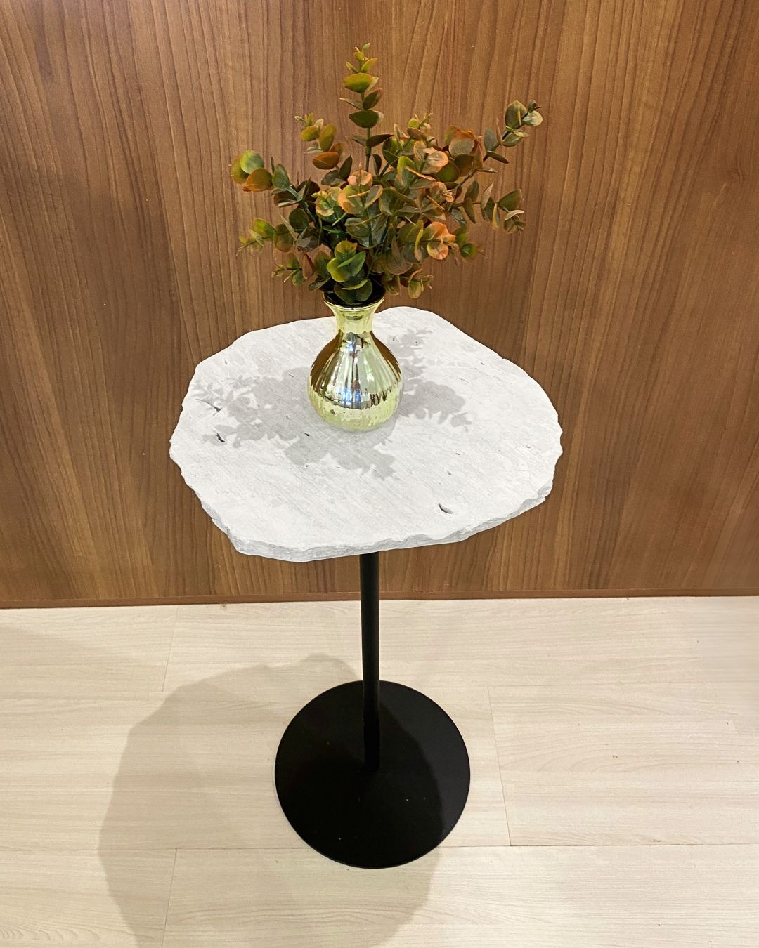 Mesa Orgânica Zera Mármore Travertino White Cream
