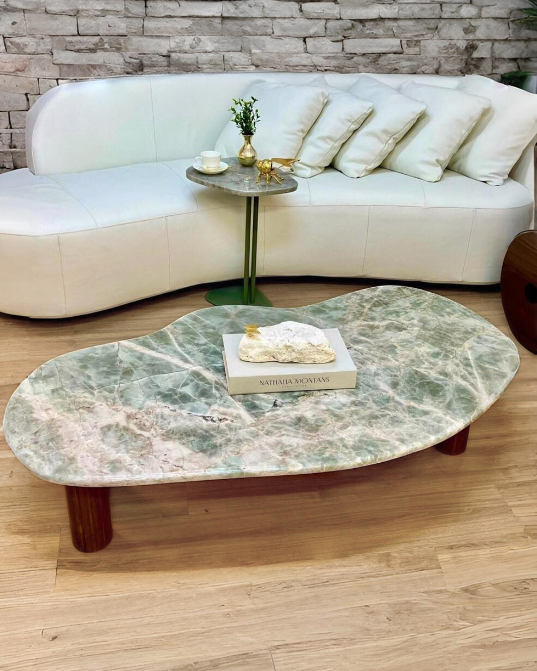 Mesa de Centro Dunas Quartzito Verde Esmeralda
