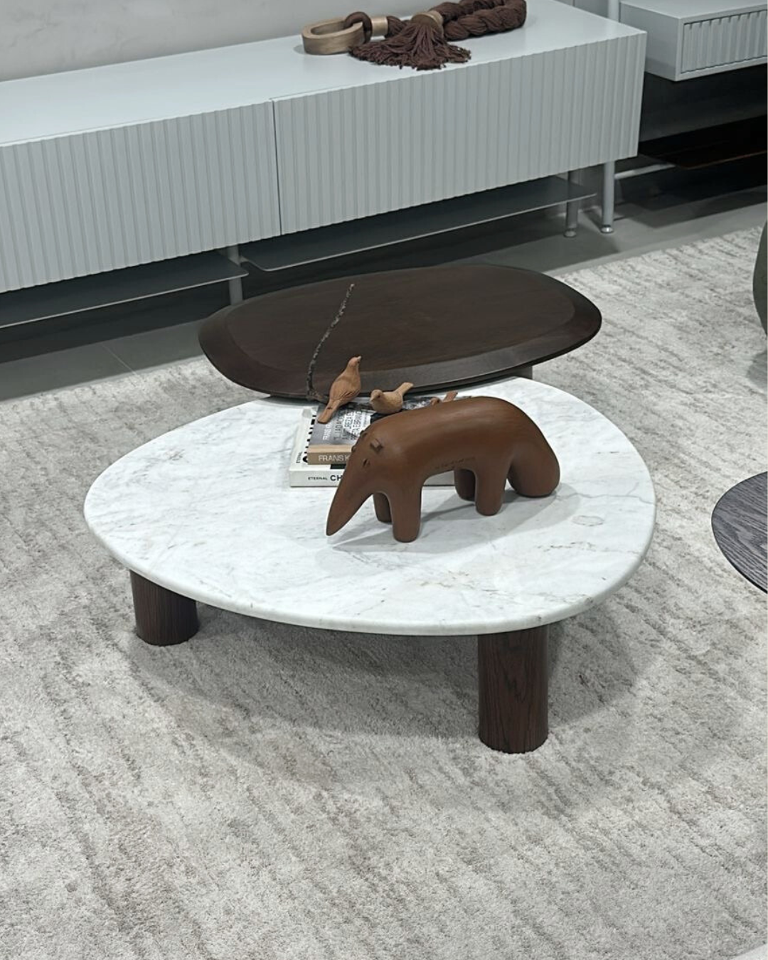 Mesa de Centro Sangiovese Mármore Calacatta Premium