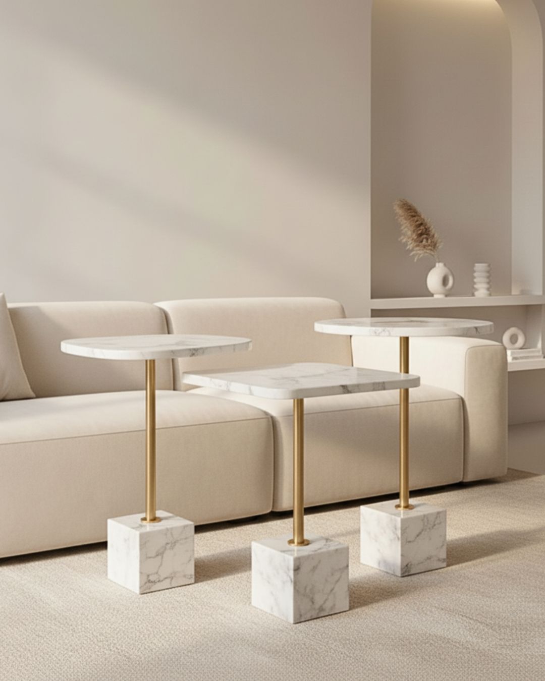 Trio de Mesas de Apoio