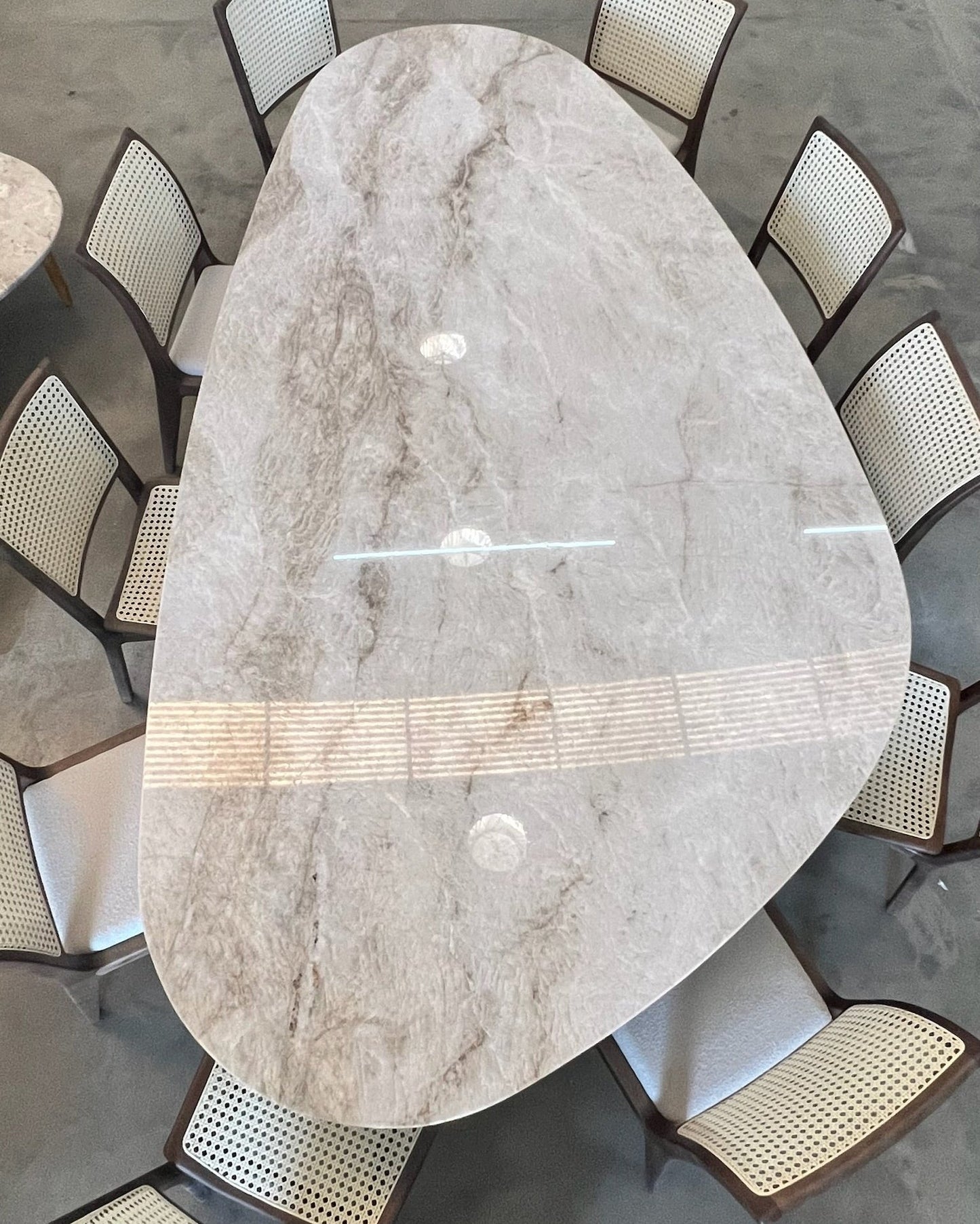 Mesa de Jantar Itália Quartzito Perla Santana