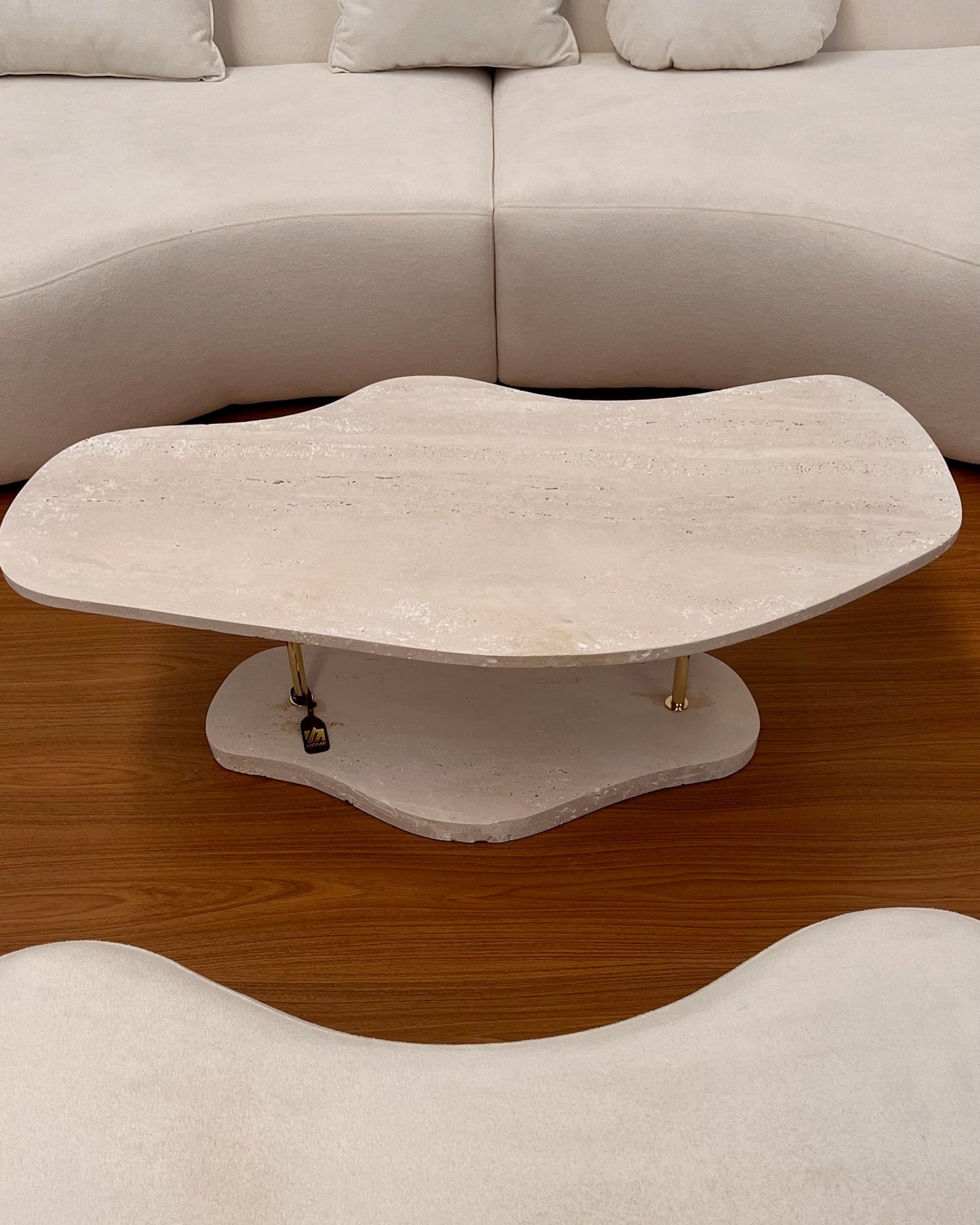 Mesa de Centro Delta Mármore Travertino Romano