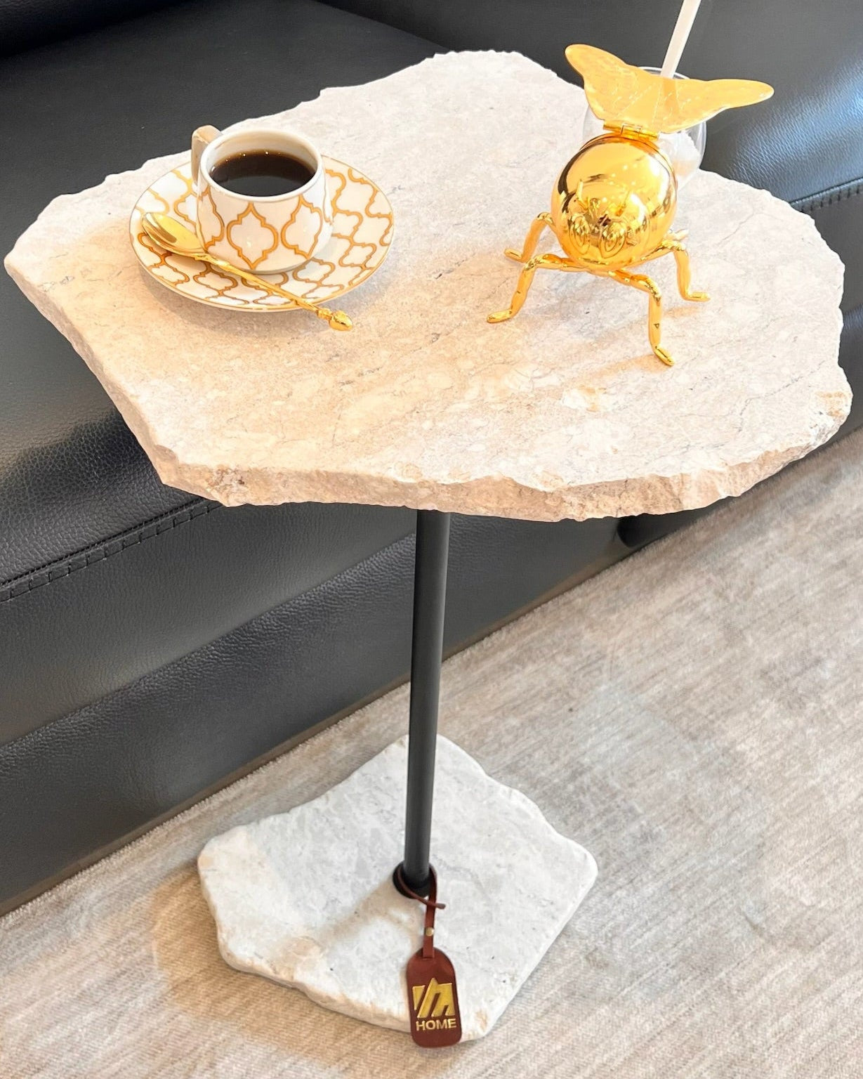 Mesa Orgânica Mármore Cappuccino
