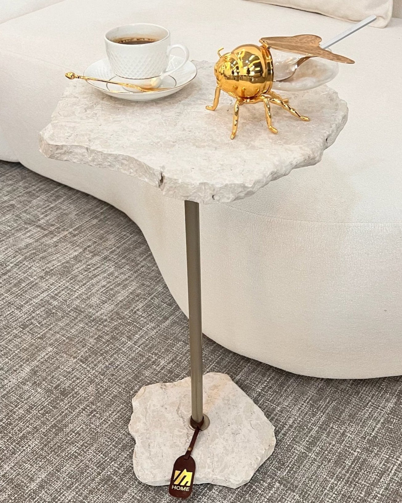 Mesa Orgânica Mármore Cappuccino