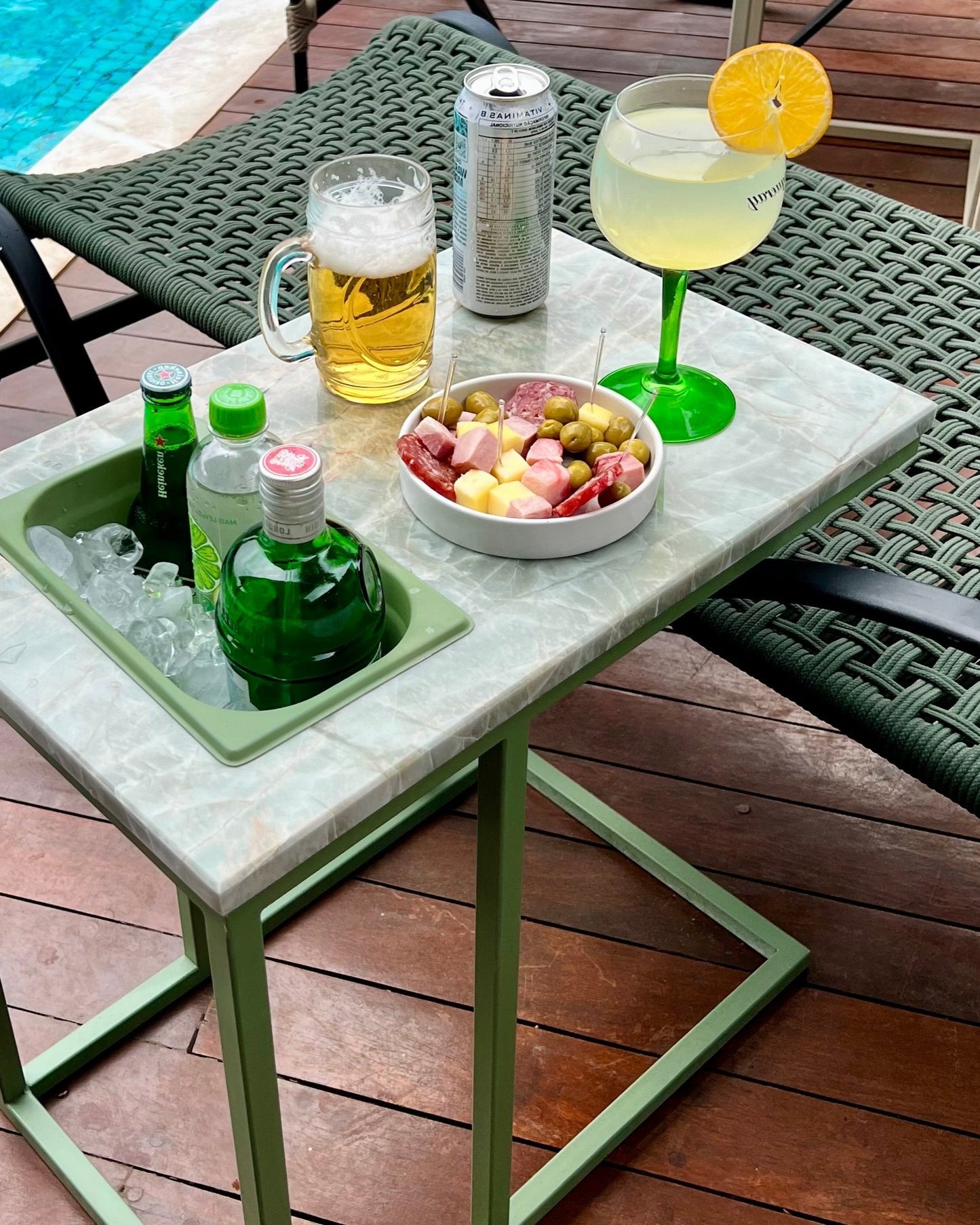 Mesa Gourmet Quartzito Verde Esmeralda