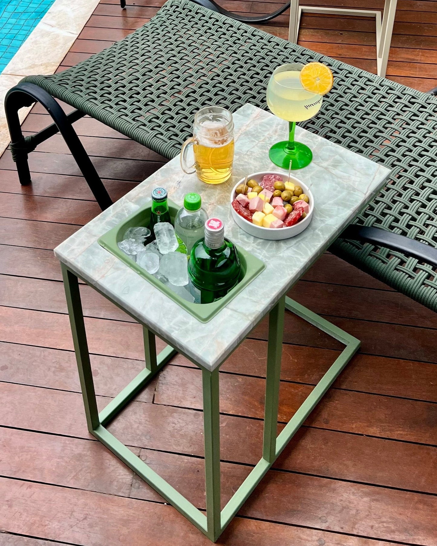 Mesa Gourmet Quartzito Verde Esmeralda