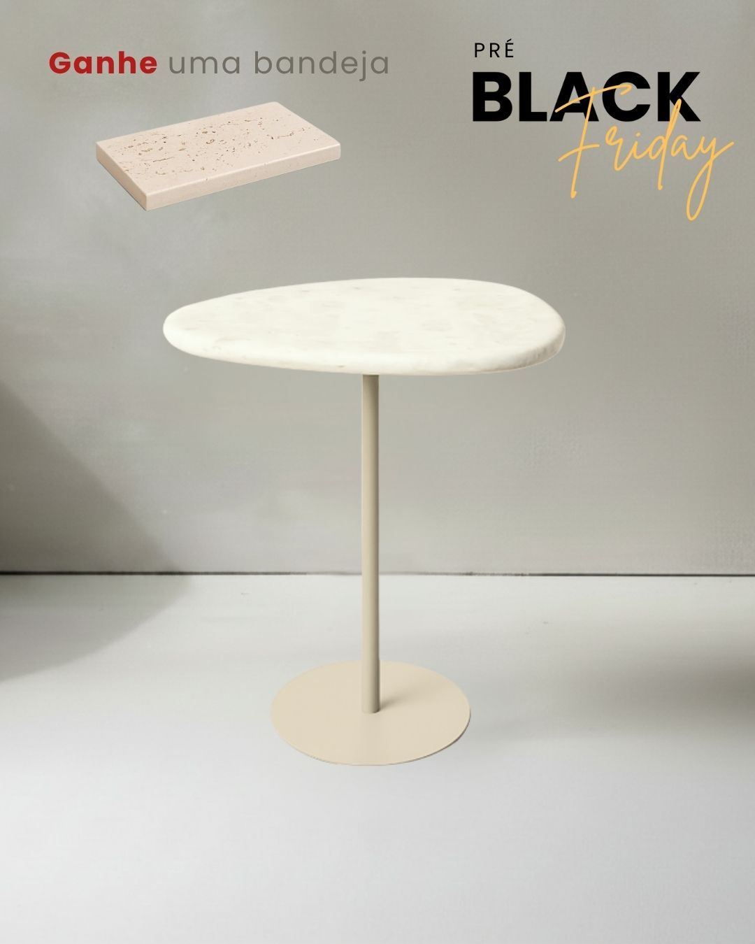 Mesa Tulipa Mármore Cappuccino