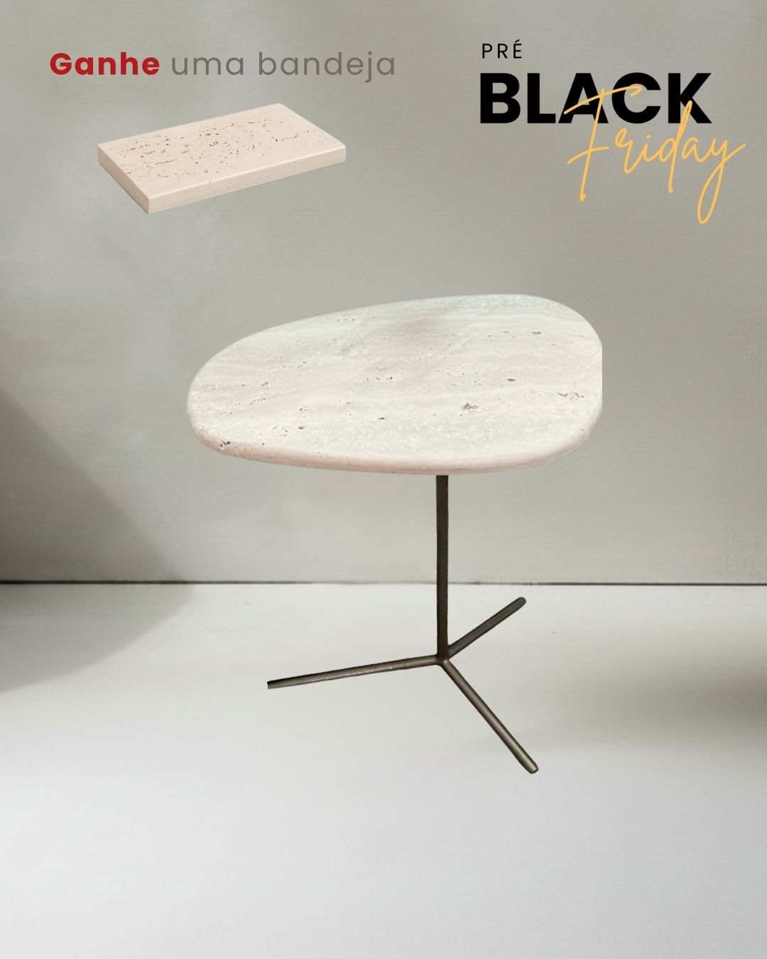 Mesa Flamingo Mármore Travertino Romano