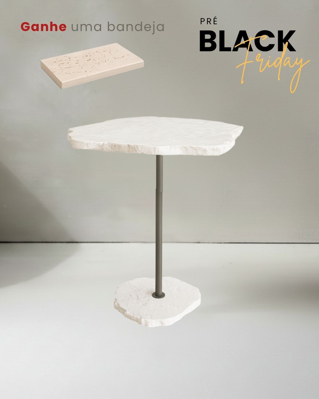 Mesa Orgânica Mármore Cappuccino