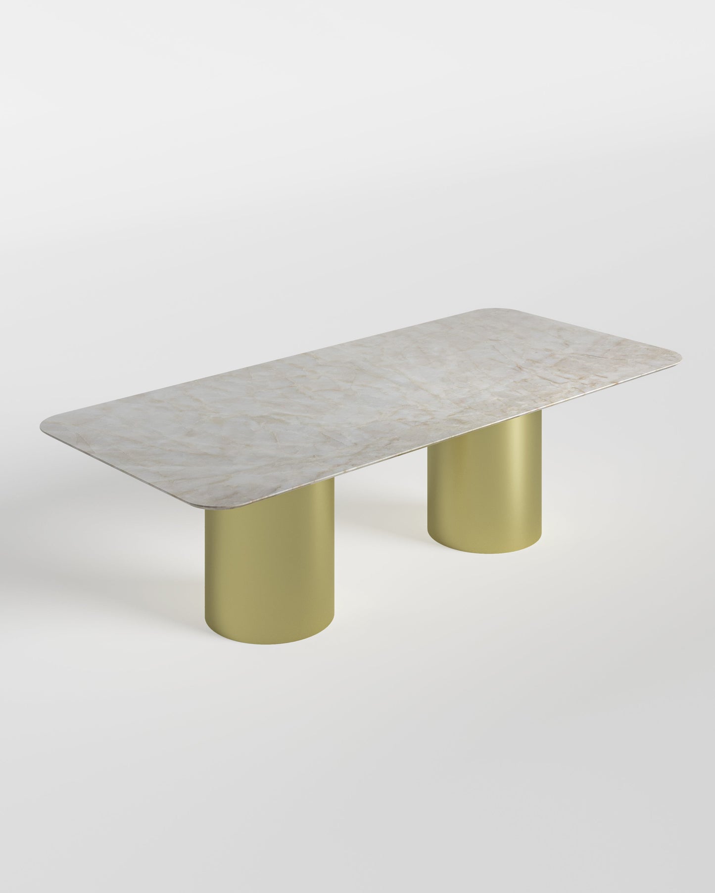 Mesa de Jantar Londres Quartzito Perla Santana