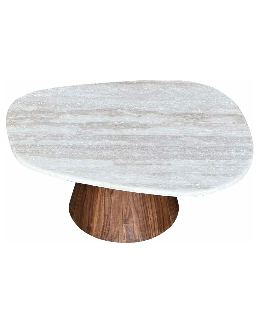 Mesa de Centro Concha Mármore Travertino Romano