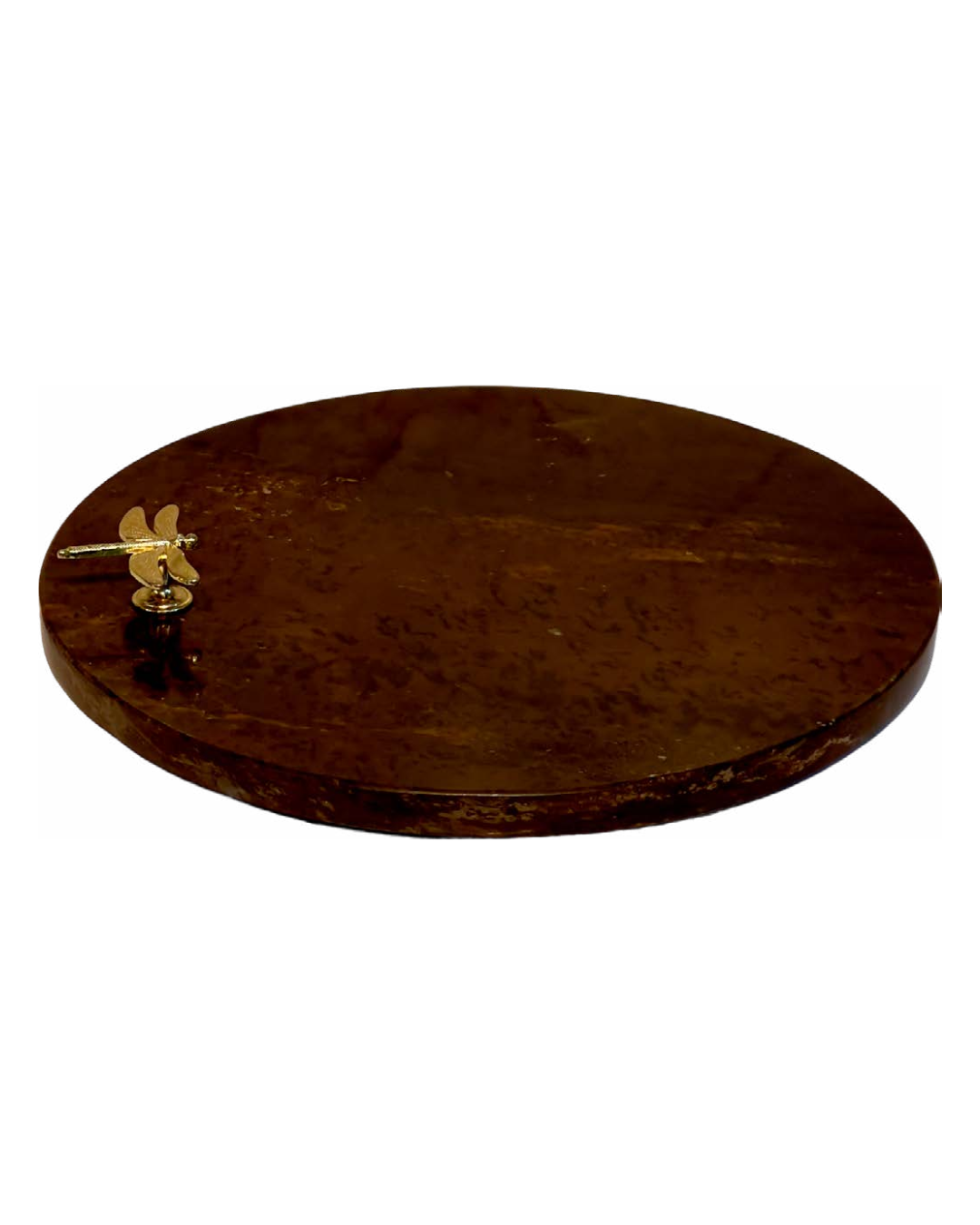 Bandeja Mesa Posta Quartzito Bronzite Pegador Libélula