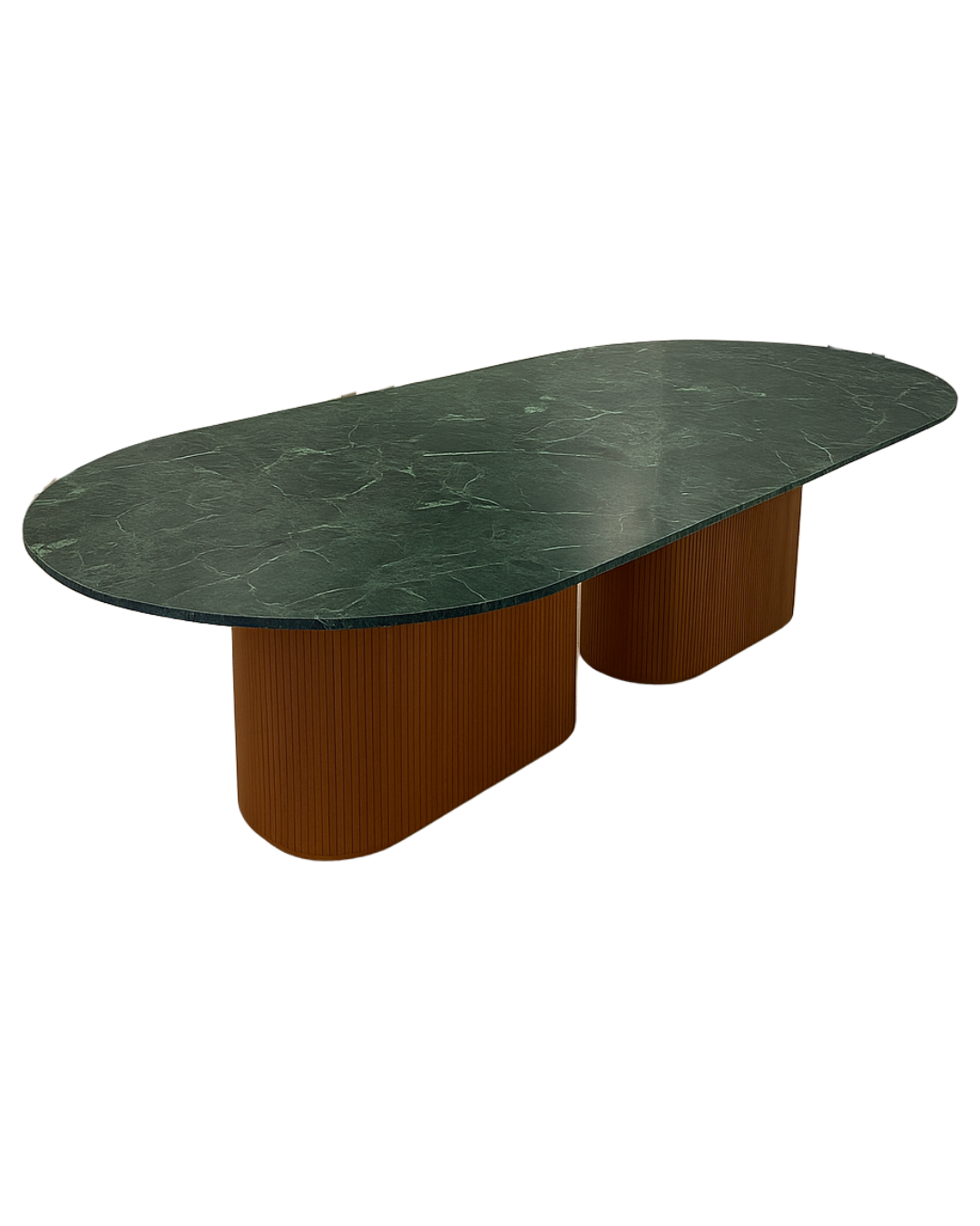 Mesa de Jantar Oblongo Mármore Verde Guatemala