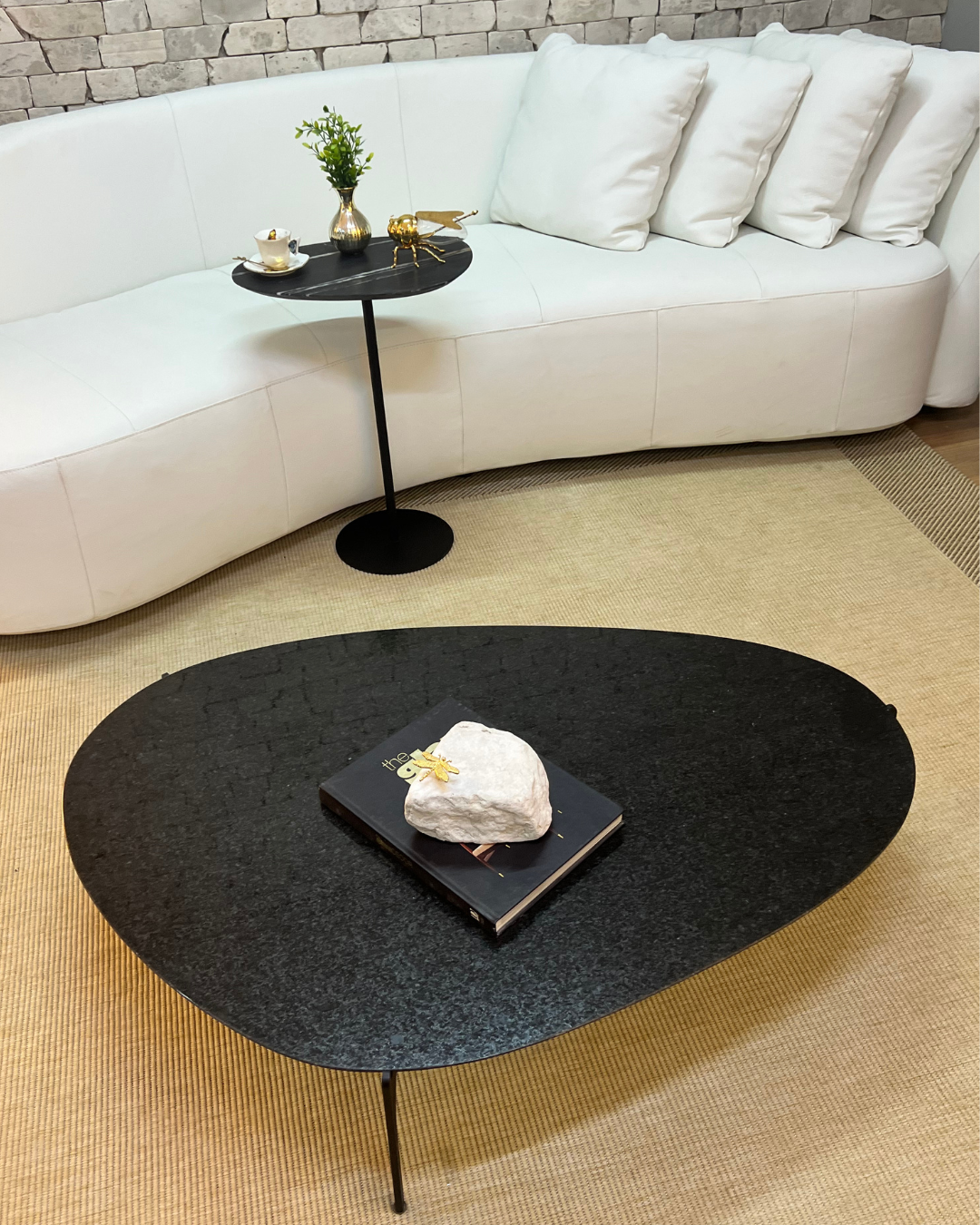 Mesa de Centro Versátille Granito Diamante Negro