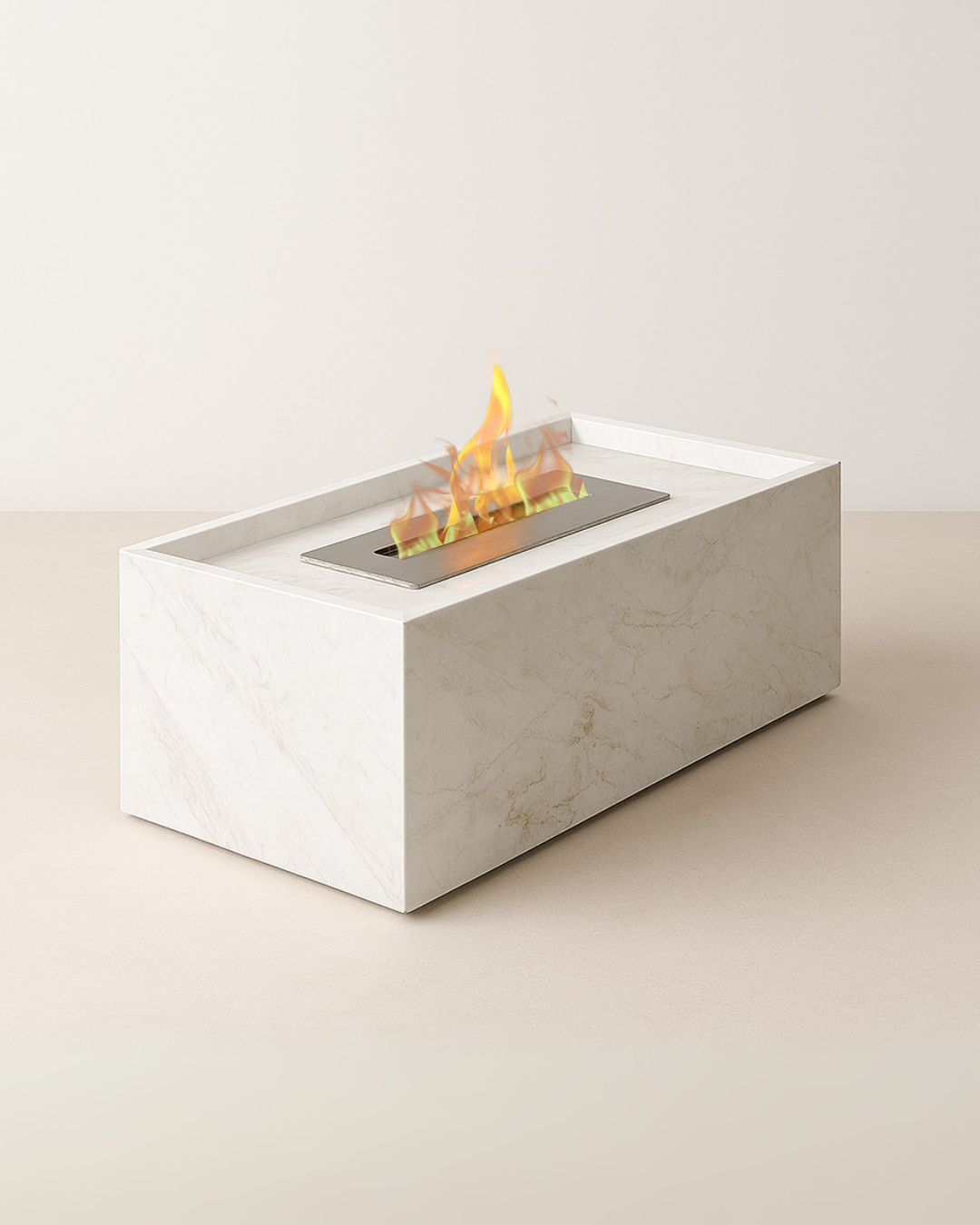 Lareira Vulcano (portátil) Mármore Calacatta Premium