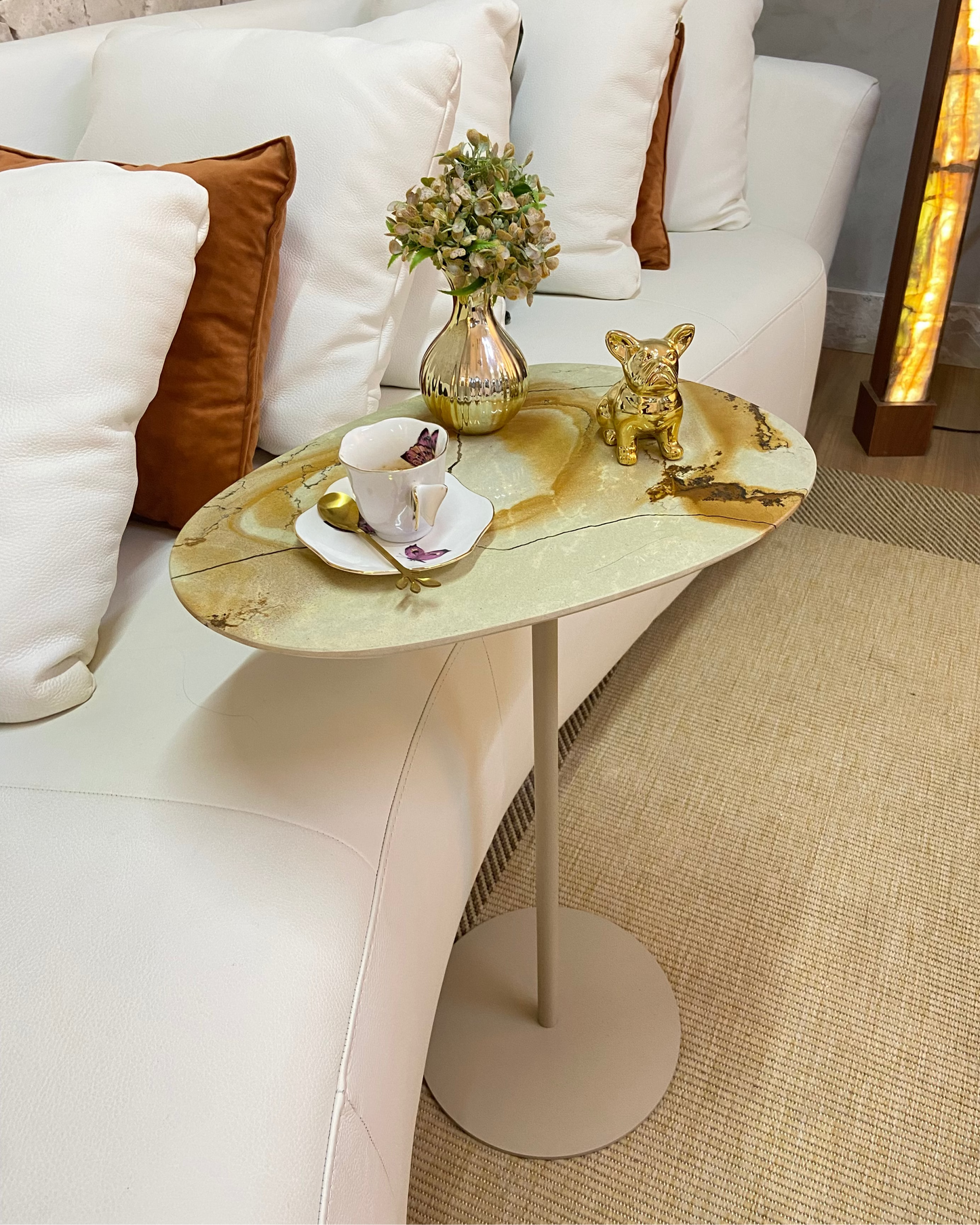 Mesa Tulipa Slim Quartzito Terracota Imperial