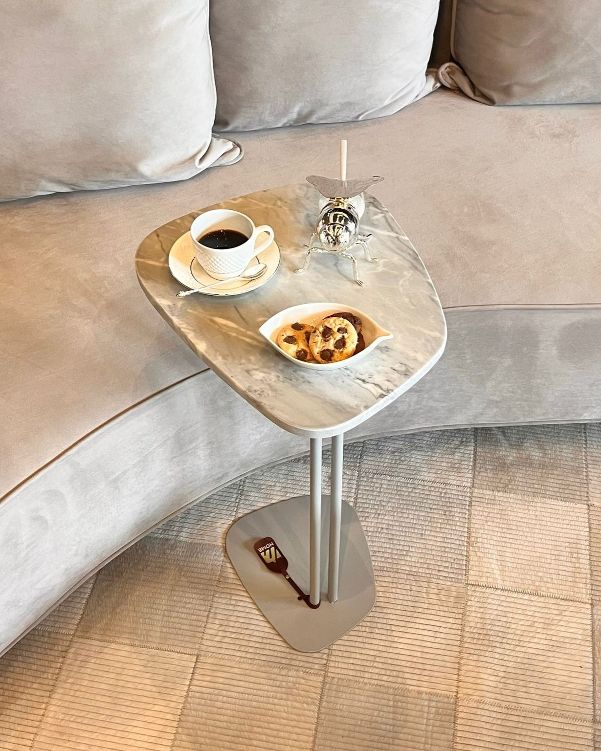 Mesa Concha Mármore Grigio Vulcano