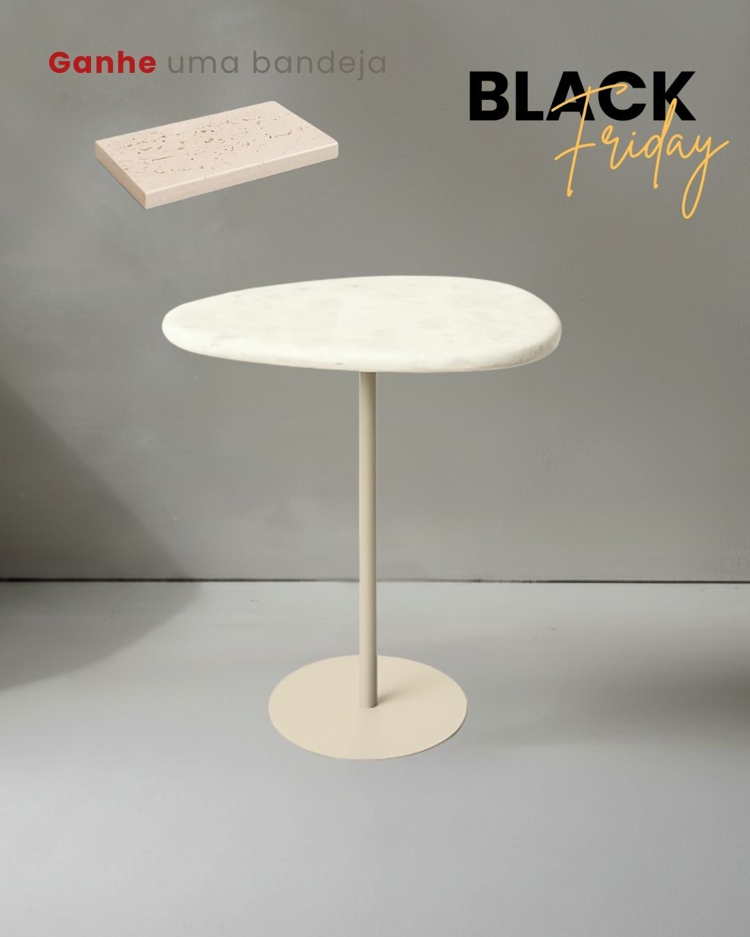 Mesa Tulipa Mármore Cappuccino