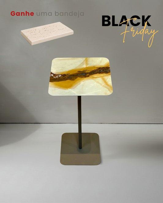 Mesa Quadratto Quartzito Terracota Imperial