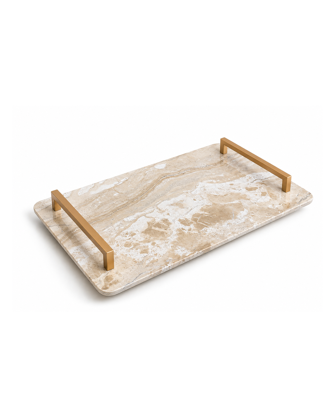 Bandeja em Travertino Nacional – 40×30cm - Textura Escovado