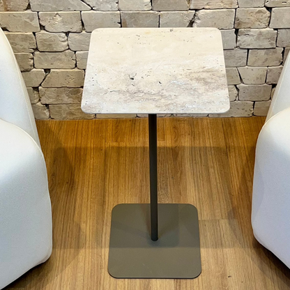 Mesa Quadratto Travertino Romano