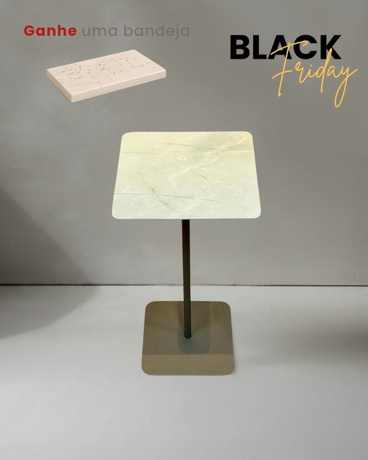 Mesa Quadratto Mármore Crema Deep