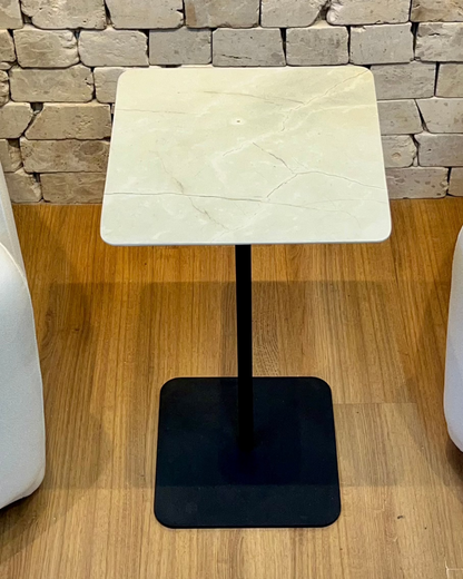 Mesa Quadratto Mármore Crema Deep