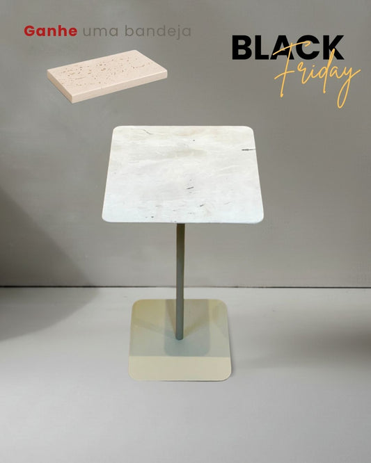 Mesa Quadratto Travertino Cappuccino