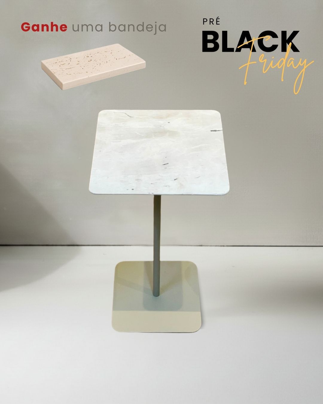 Mesa Quadratto Travertino Cappuccino