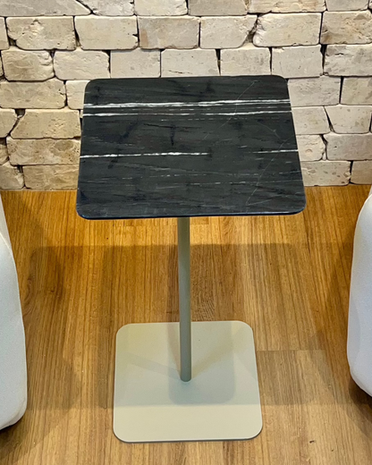Mesa Quadratto Mármore Nero Striatto