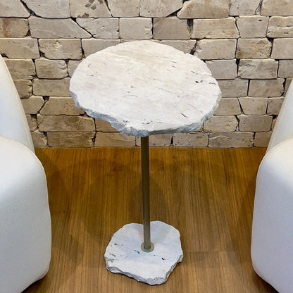 Mesa Orgânica Mármore White Cream