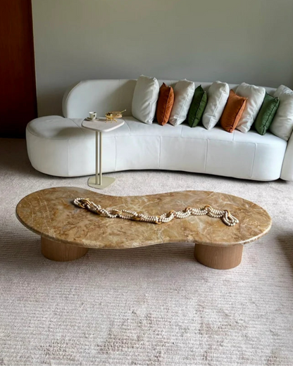 Mesa de Centro Sonatta Mármore Oro Perlato