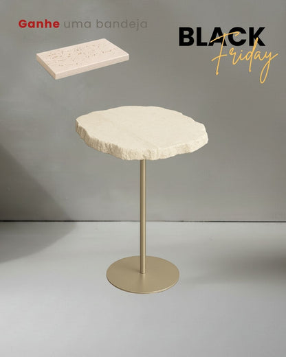 Mesa Zera Orgânica Mármore Travertino Romano