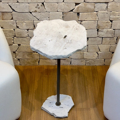 Mesa Orgânica Mármore White Cream
