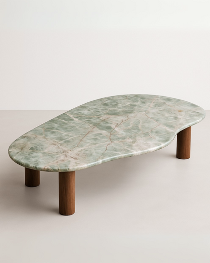 Mesa de Centro Dunas Quartzito Verde Esmeralda
