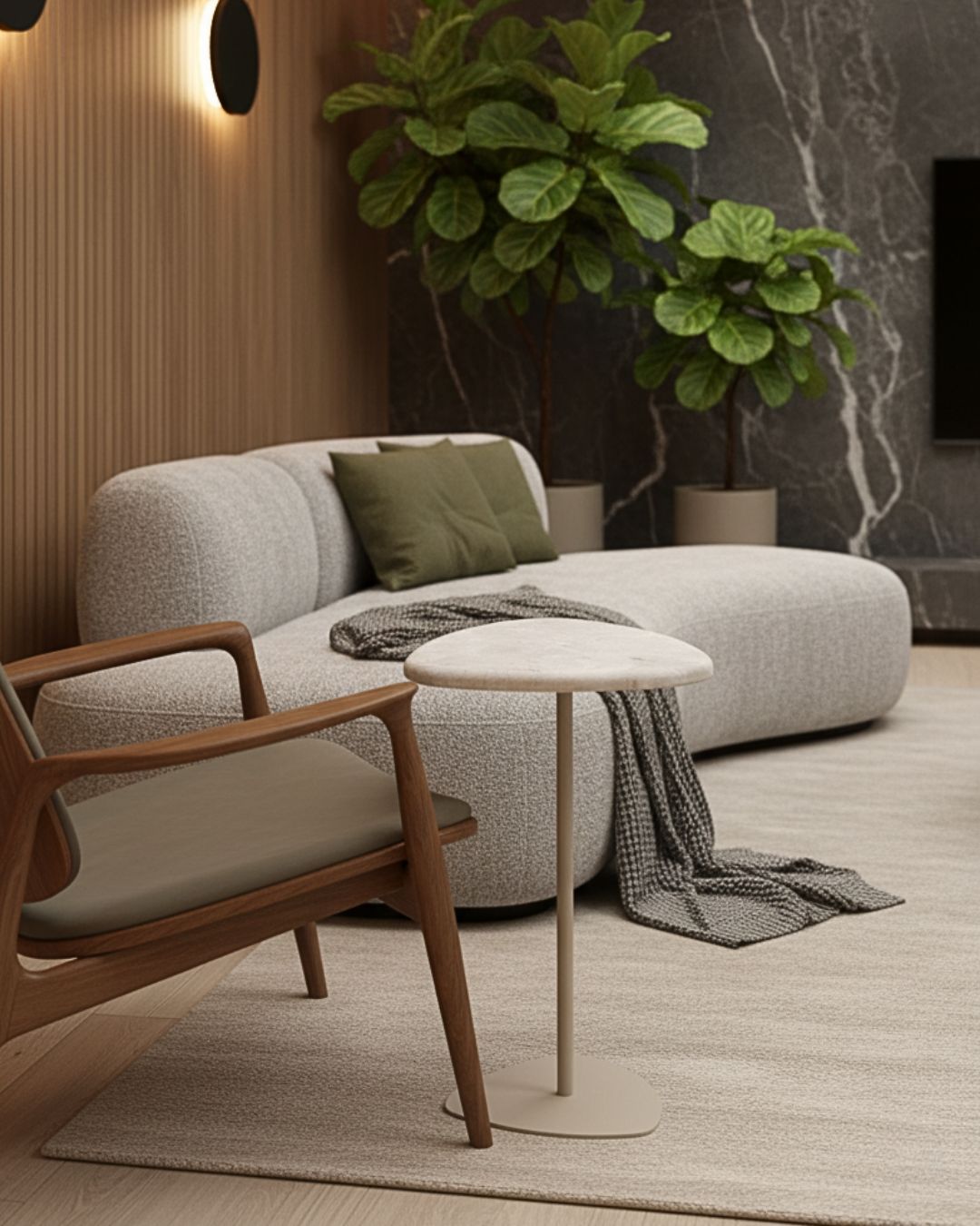 Mesa Sangiovese Catedral Mármore Travertino Cappucino