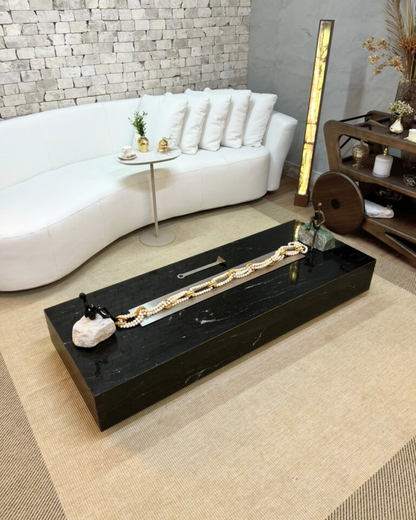 Mesa de Centro Vulcano com Lareira em Granito Black Star