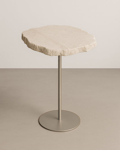Mesa Zera Orgânica Mármore Travertino Romano