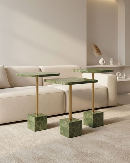 Mesa de Apoio Trio Jade Ônix Verde Jade
