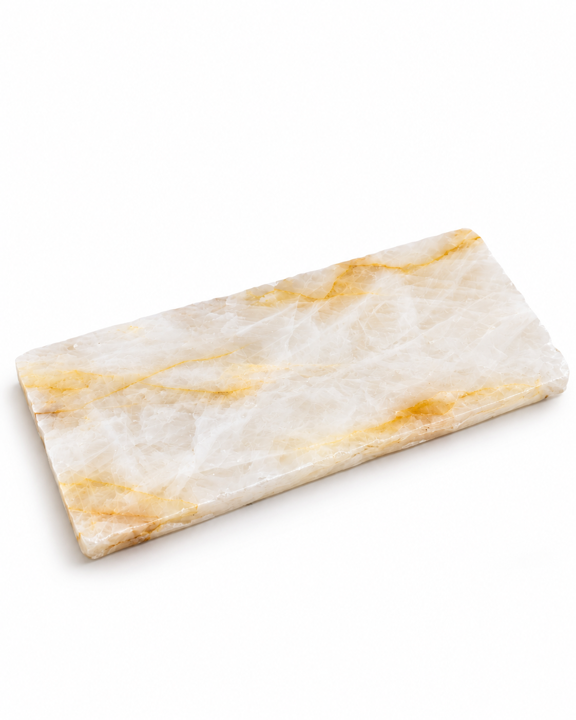 Bandeja em Quartzito Natural Cristallo Gold – 40×20cm