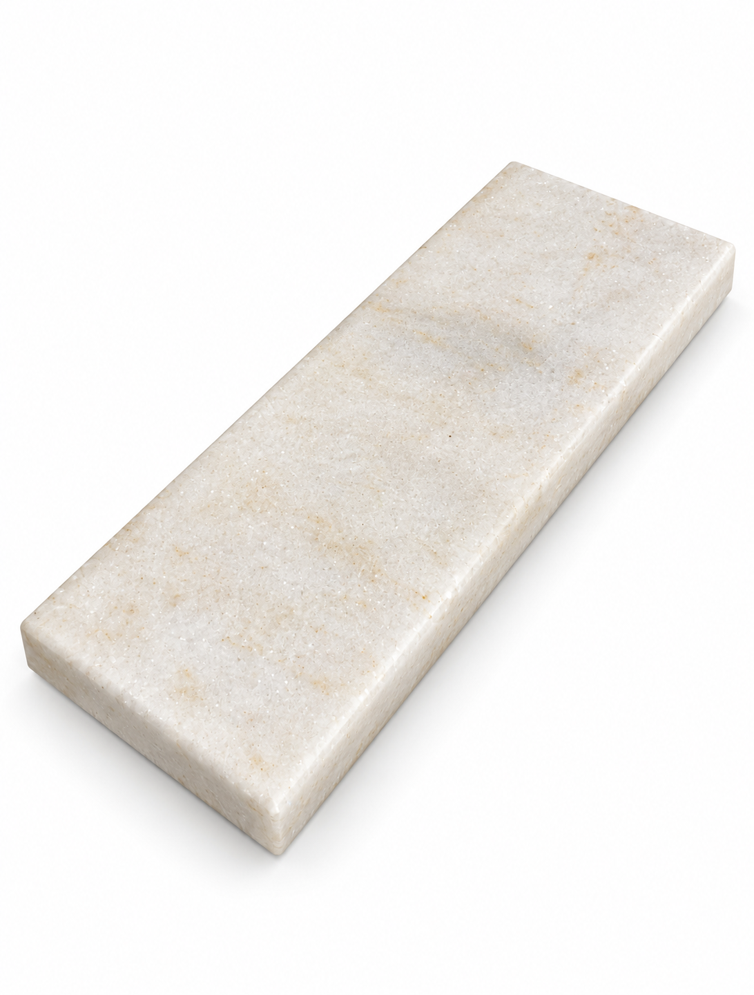Bandeja em Mármore Branco Cintilante — 30×12cm