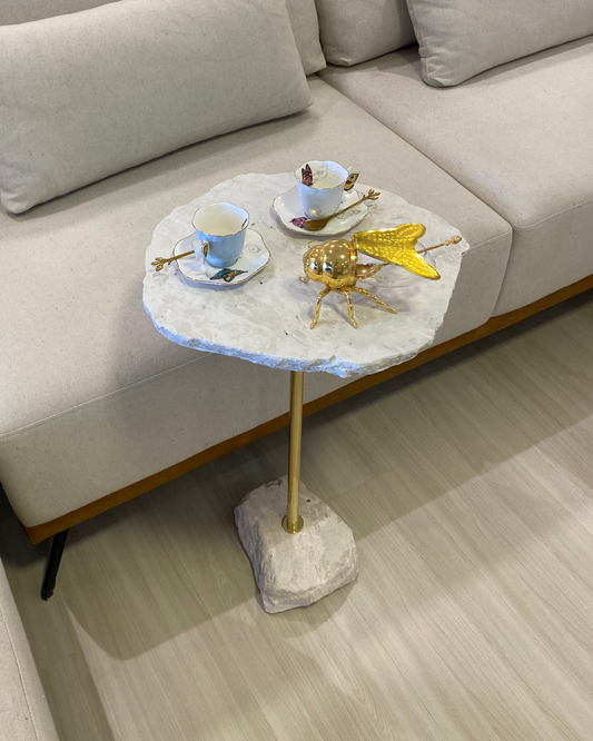 Mesa La Rocca Mármore Travertino Cappuccino