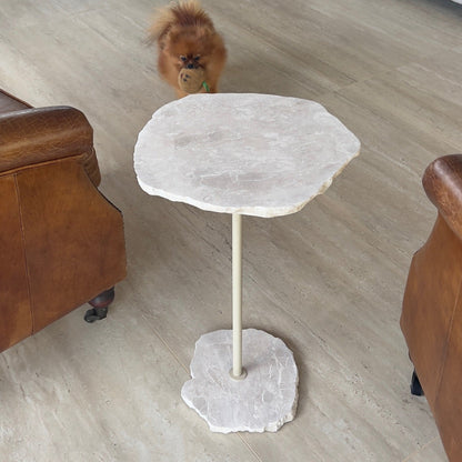 Mesa Orgânica Mármore White Cream