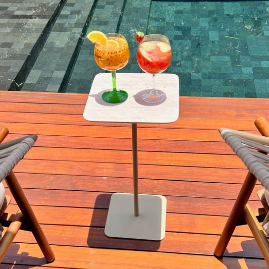 Mesa Quadratto Travertino Romano