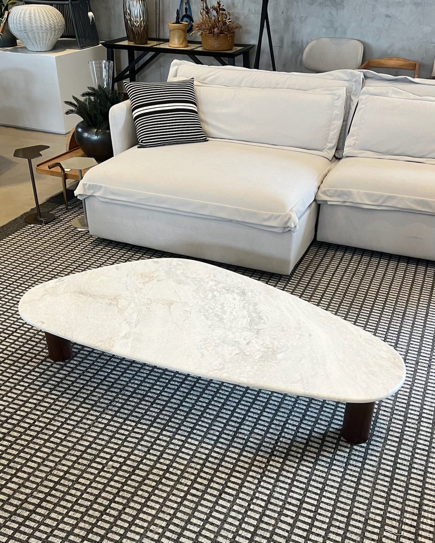 Mesa de Centro Itália Mármore Calacatta Premium