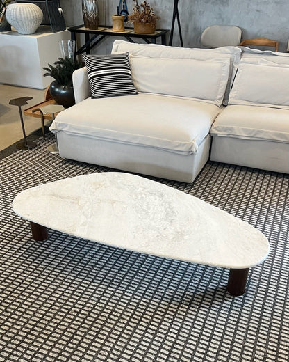 Mesa de Centro Itália Mármore Calacatta Premium