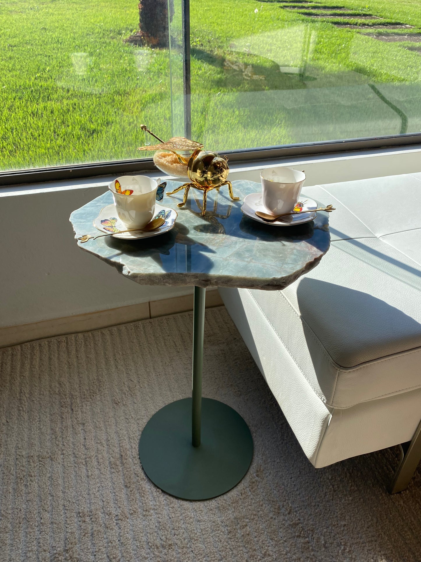 Mesa Orgânica Quartzito Verde Esmeralda